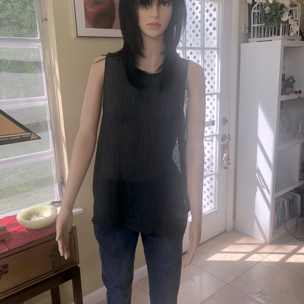 Helmut Lang high low sleeveless top